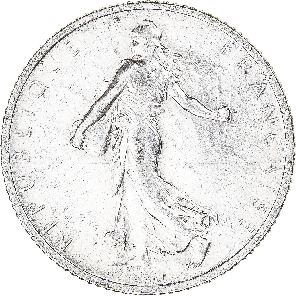 Coin, France, Semeuse, Franc, 1912, Paris, AU(50-53), Silver, KM:844.1