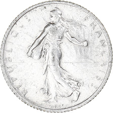 Coin, France, Semeuse, Franc, 1912, Paris, AU(50-53), Silver, KM:844.1