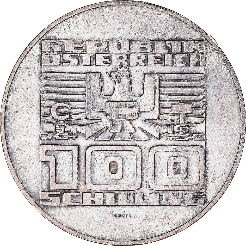 Moeda, Áustria, 100 Schilling, 1975, Vienna, AU(50-53), Prata, KM:2925