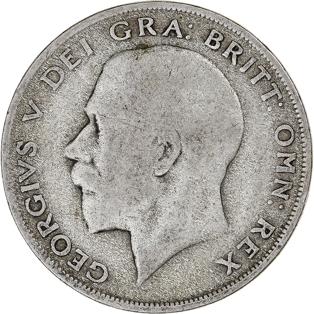 Coin, Great Britain, George V, 1/2 Crown, 1921, VF(20-25), Silver, KM:818.1a