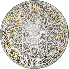 Coin, Morocco, Mohammed V, 20 Francs, AH 1352/1933, Paris, EF(40-45), Silver