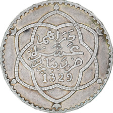 Coin, Morocco, 'Abd al-Hafiz, Rial, 10 Dirhams, 1911/AH1329, bi-Bariz, Paris