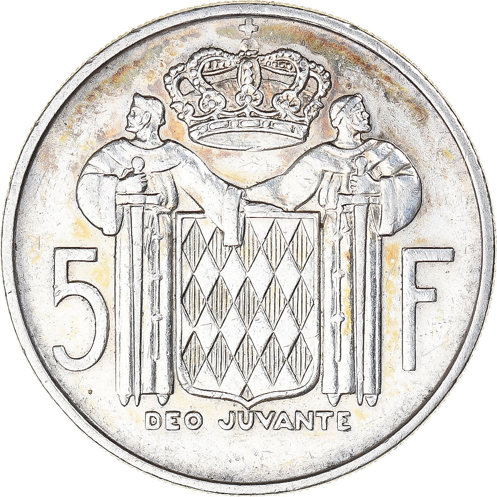 Münze, Monaco, Rainier III, 5 Francs, 1966, SS, Silber, KM:141, Gadoury:152