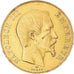 Moeda, França, Napoleon III, 50 Francs, 1858, Paris, EF(40-45), Dourado