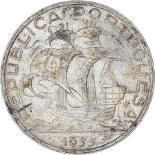 Coin, Portugal, 10 Escudos, 1955, VF(30-35), Silver, KM:586