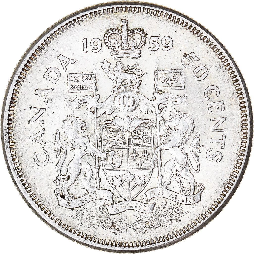 Monnaie, Canada, Elizabeth II, 50 Cents, 1959, Royal Canadian Mint, Ottawa