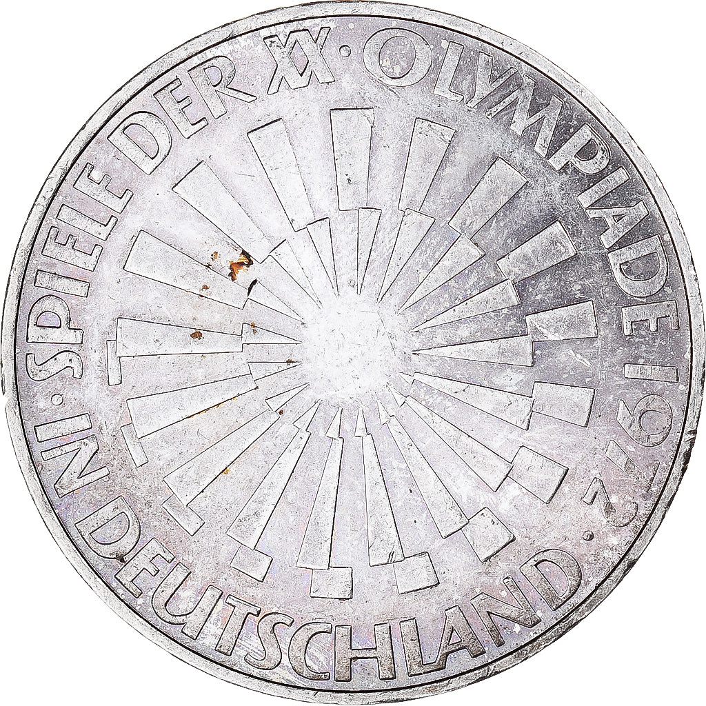 GERMANY - FEDERAL REPUBLIC, 10 Mark, 1972, Munich, KM:130, MS(60-62), Silver,...