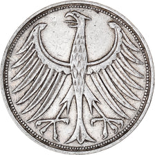 Coin, GERMANY - FEDERAL REPUBLIC, 5 Mark, 1964, Stuttgart, AU(50-53), Silver