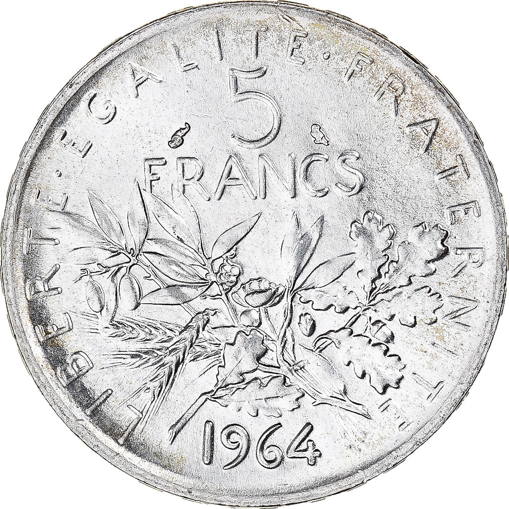 Coin, France, Semeuse, 5 Francs, 1964, Paris, MS(60-62), Silver, KM:926