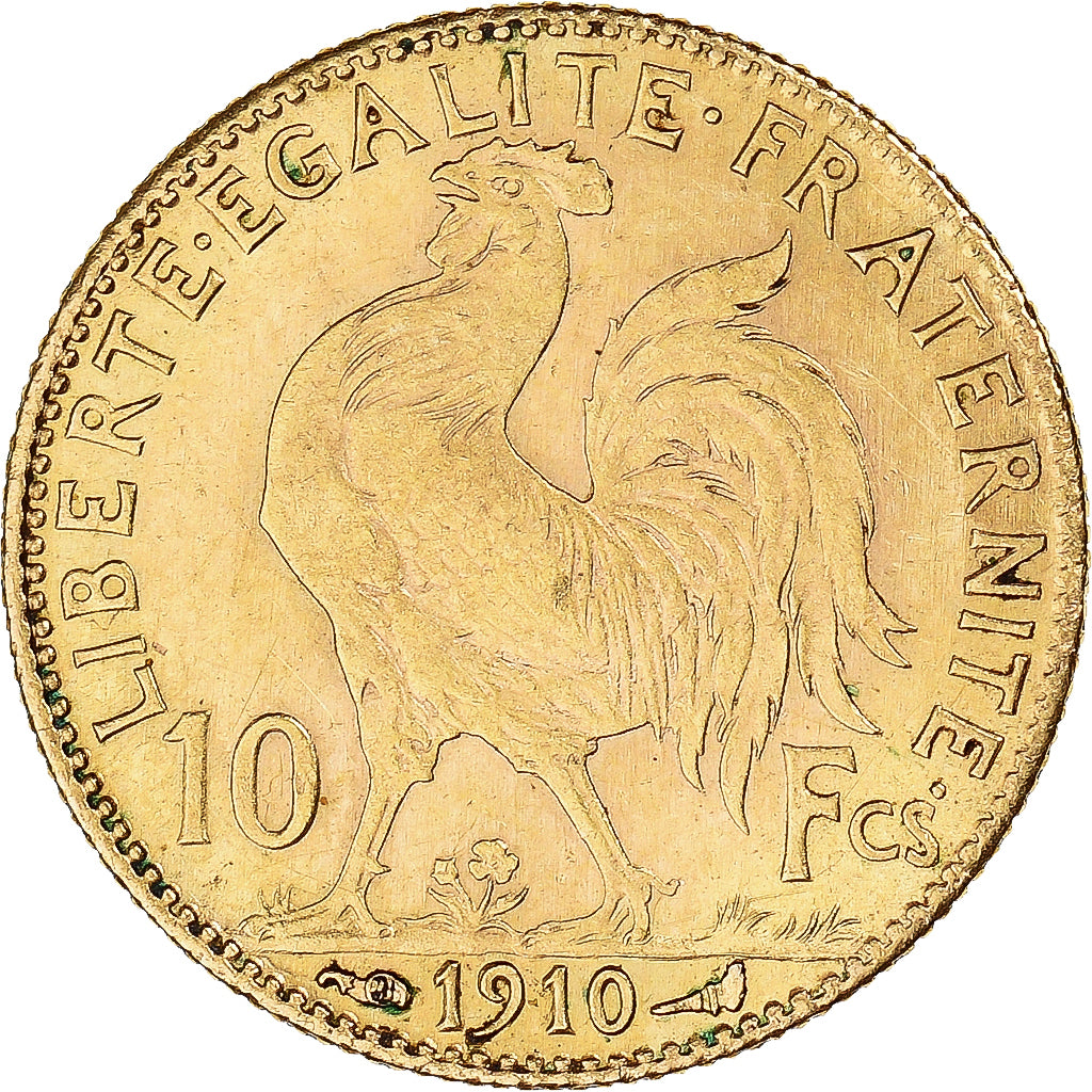 Monnaie, France, Marianne, 10 Francs, 1910, Paris, Coq, TTB+, Or, Gadoury:1017