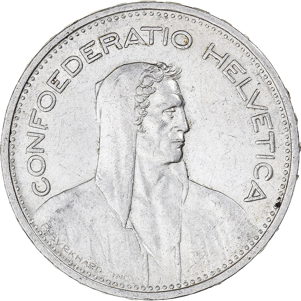 Coin, Switzerland, 5 Francs, 1953, Bern, AU(50-53), Silver, KM:40