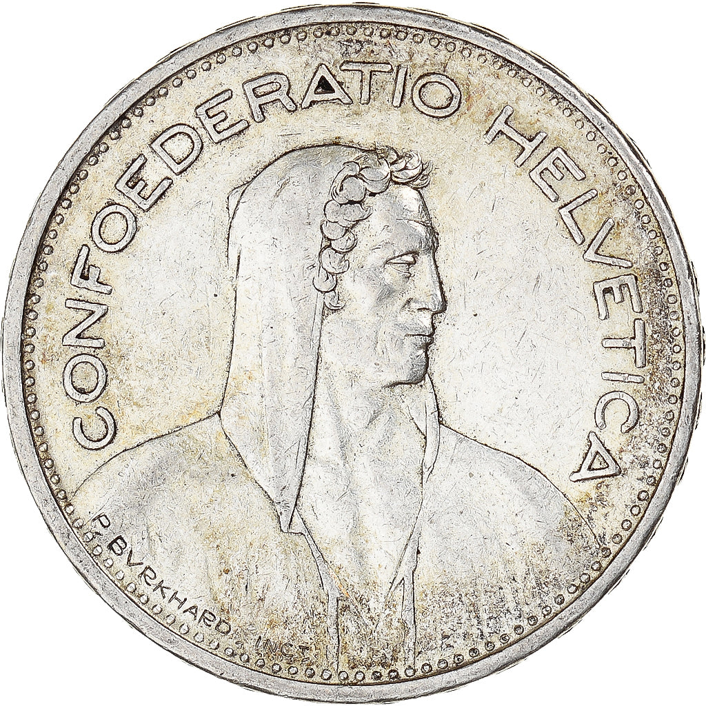 Coin, Switzerland, tête de berger, 5 Francs, 1940, Bern, EF(40-45), Silver