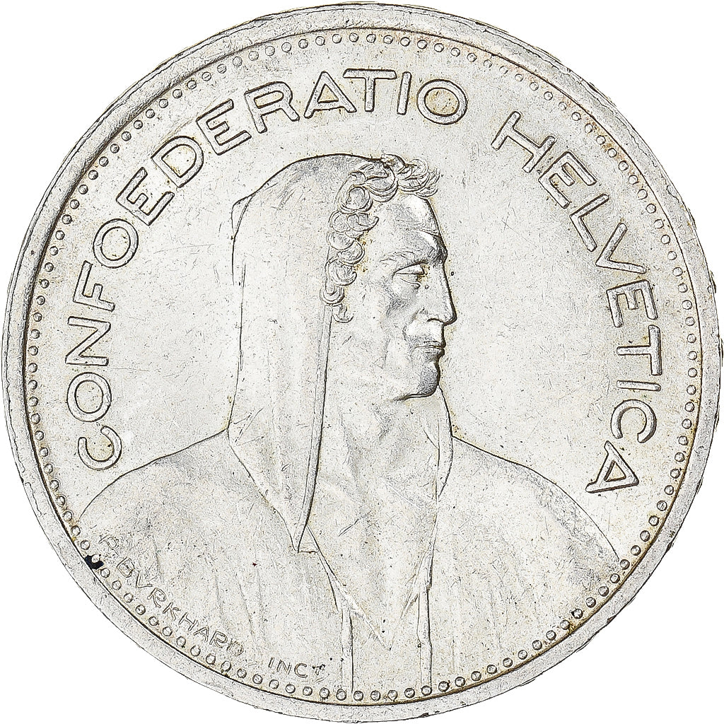 Coin, Switzerland, 5 Francs, 1953, Bern, EF(40-45), Silver, KM:40