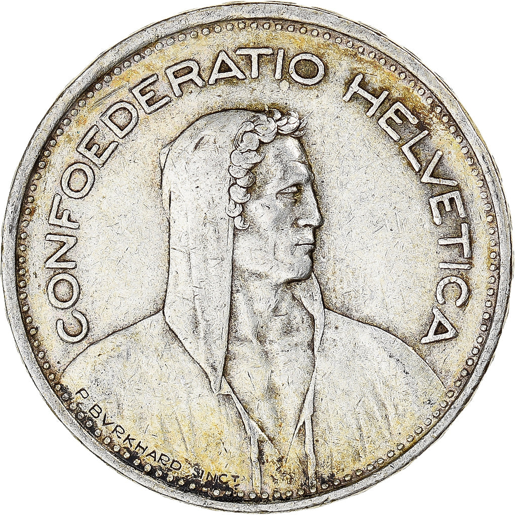 SWITZERLAND, 5 Francs, 1948, Bern, KM #40, EF(40-45), Silver, 31.45, 15.04