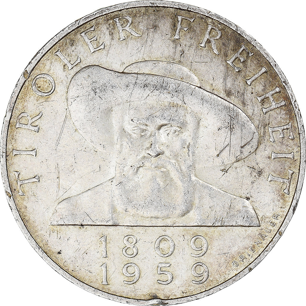 Coin, Austria, 50 Schilling, 1959, Vienna, EF(40-45), Silver, KM:2888