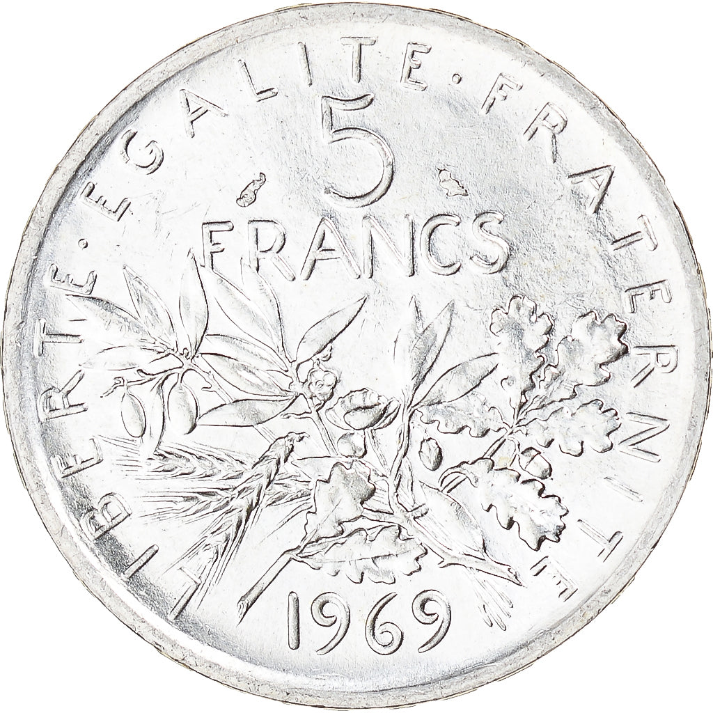 Coin, France, Semeuse, 5 Francs, 1969, Paris, MS(63), Silver, KM:926