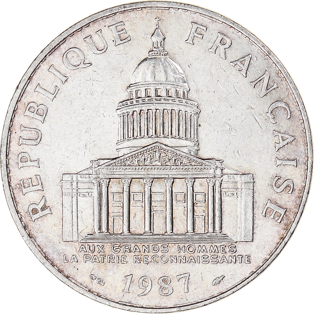 Coin, France, Panthéon, 100 Francs, 1987, Paris, AU(50-53), Silver, KM:951.1