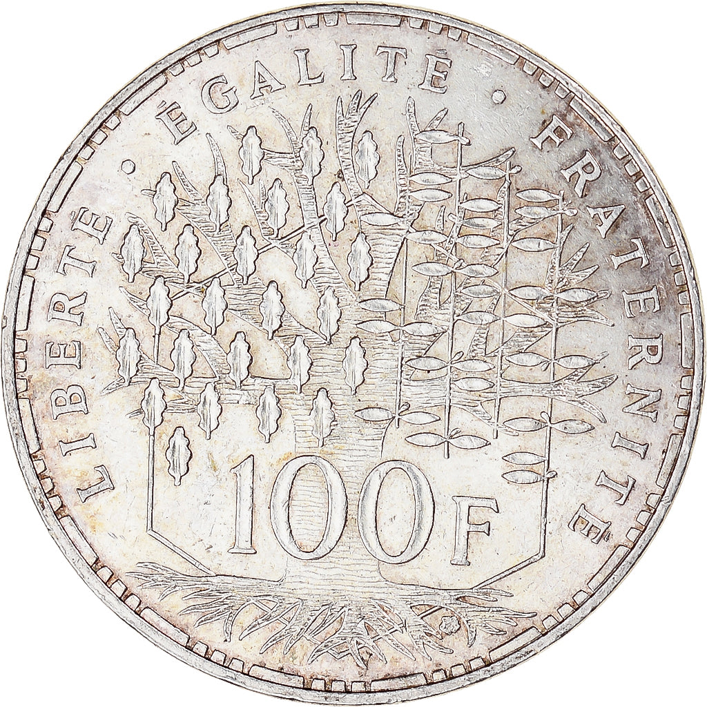 Coin, France, Panthéon, 100 Francs, 1987, Paris, AU(50-53), Silver, KM:951.1