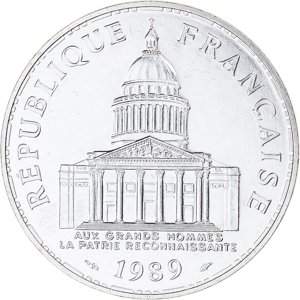 France, Panthéon, 100 Francs, 1989, Paris, SUP, Argent, KM:951.1, Gadoury:898