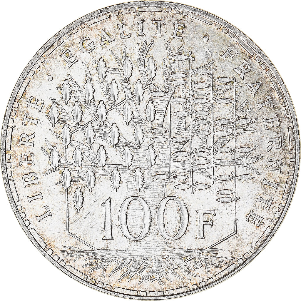 France, Panthéon, 100 Francs, 1985, Paris, AU(50-53), Silver, KM:951.1