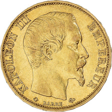 Coin, France, Napoleon III, 20 Francs, 1859, Strasbourg, AU(50-53), Gold