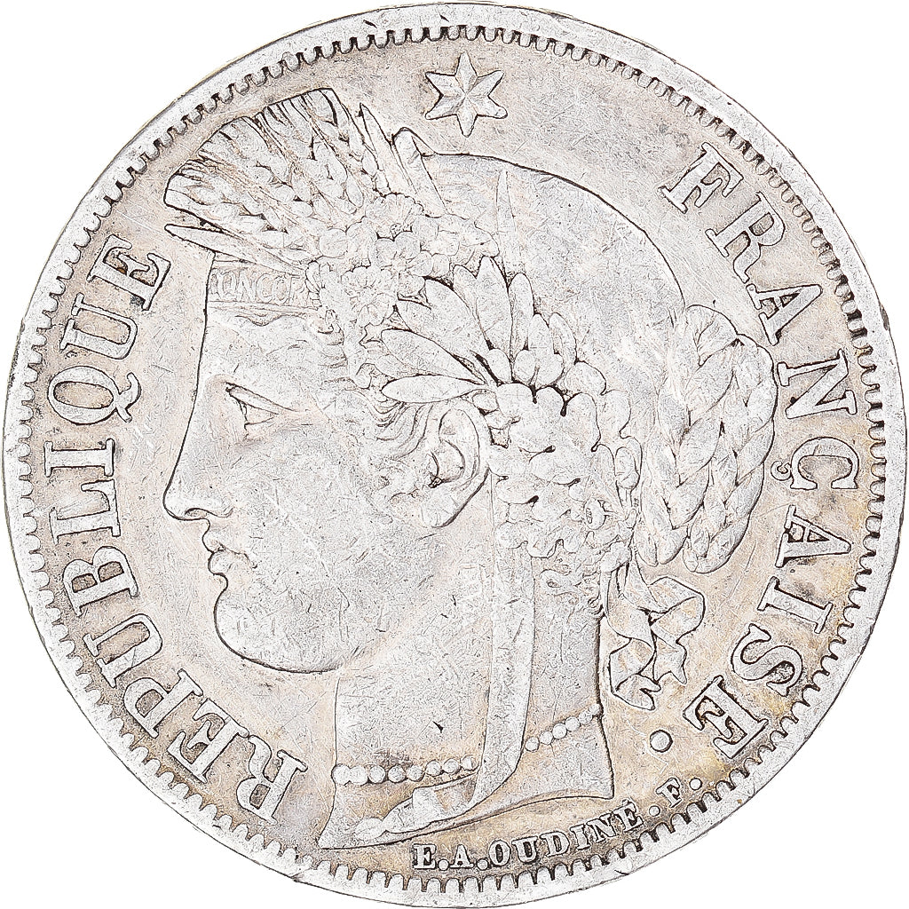 Coin, France, Cérès, 5 Francs, 1849, Paris, EF(40-45), Silver, KM:761.1