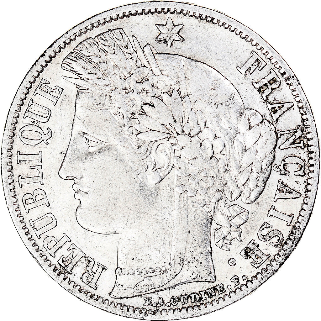 Coin, France, Cérès, 5 Francs, 1850, Paris, VF(30-35), Silver, KM:761.1