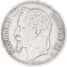 Coin, France, Napoleon III, 5 Francs, 1867, Paris, VF(20-25), Silver, KM:799.1