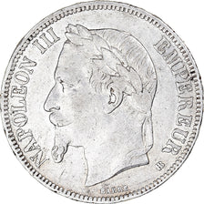Coin, France, Napoléon III, 5 Francs, 1868, Strasbourg, EF(40-45), Silver