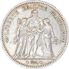 Monnaie, France, Hercule, 5 Francs, 1874, Paris, TTB, Argent, Gadoury:745a