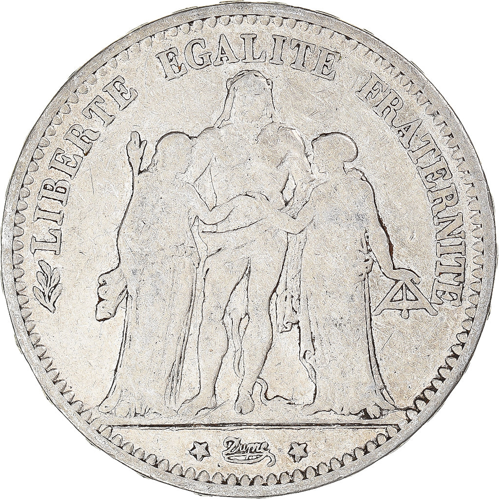Coin, France, Hercule, 5 Francs, 1874, Bordeaux, VF(30-35), Silver, KM:820.2