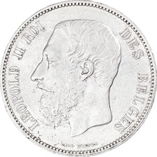Coin, Belgium, 5 Francs, 1867, AU(50-53), Silver, KM:24