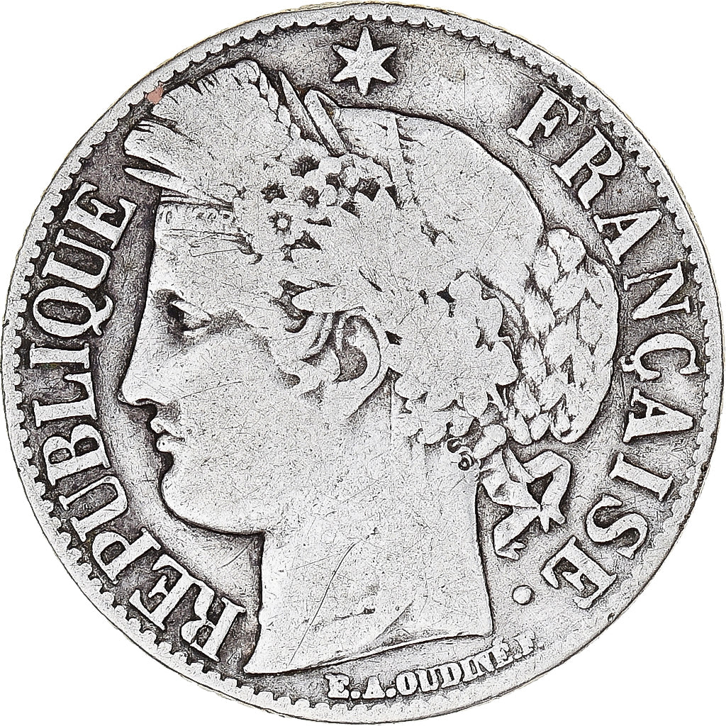 Coin, France, Cérès, Franc, 1887, Paris, VF(30-35), Silver, KM:822.1