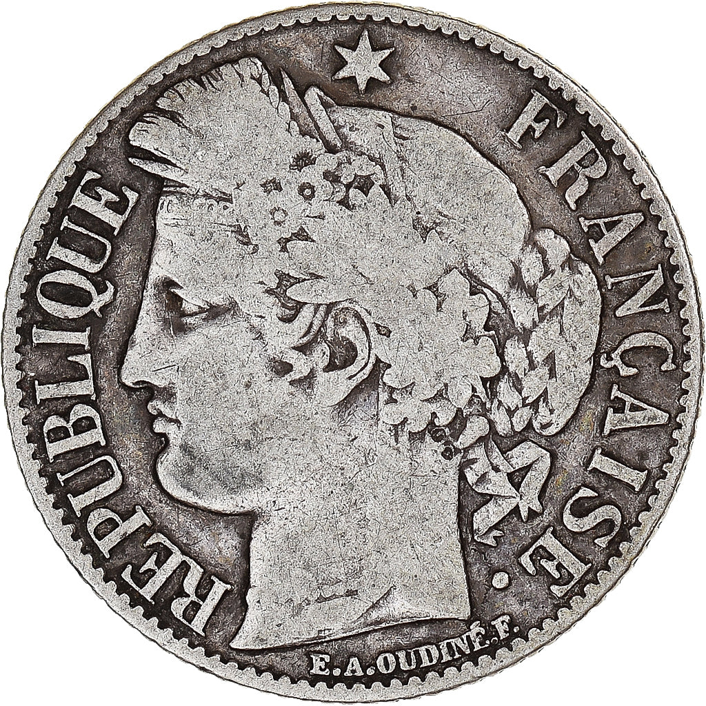 Moneta, Francia, Cérès, Franc, 1895, Paris, MB+, Argento, KM:822.1