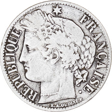 Monnaie, France, Cérès, Franc, 1871, Bordeaux, TB, Argent, Gadoury:465