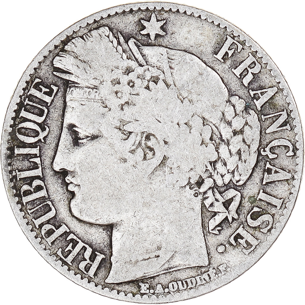 Coin, France, Cérès, Franc, 1888, Paris, VF(30-35), Silver, KM:822.1