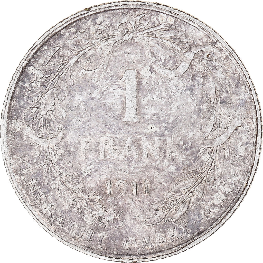 Coin, Belgium, Franc, 1911, VF(20-25), Silver, KM:73.1
