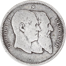 Coin, Belgium, Leopold II, Franc, 1880, VF(20-25), Silver, KM:38