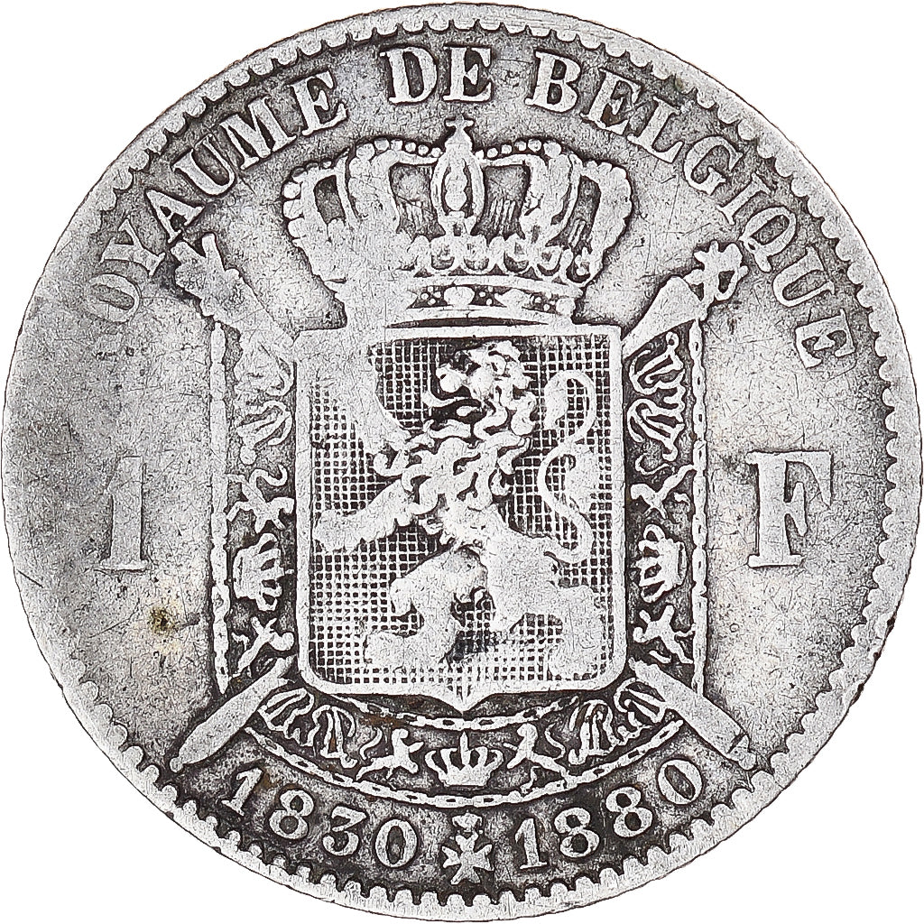Monnaie, Belgique, Leopold II, Franc, 1880, TB, Argent, KM:38