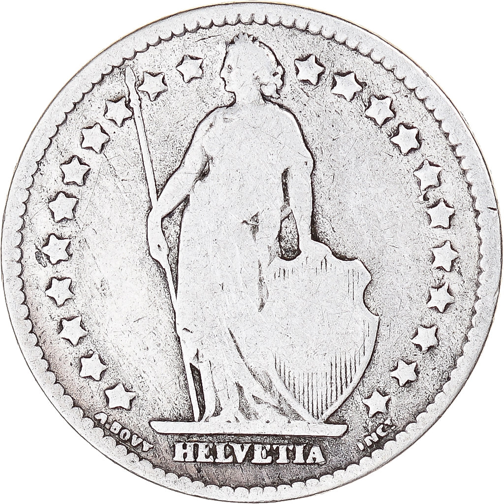 Münze, Schweiz, Franc, 1876, Bern, S, Silber, KM:24