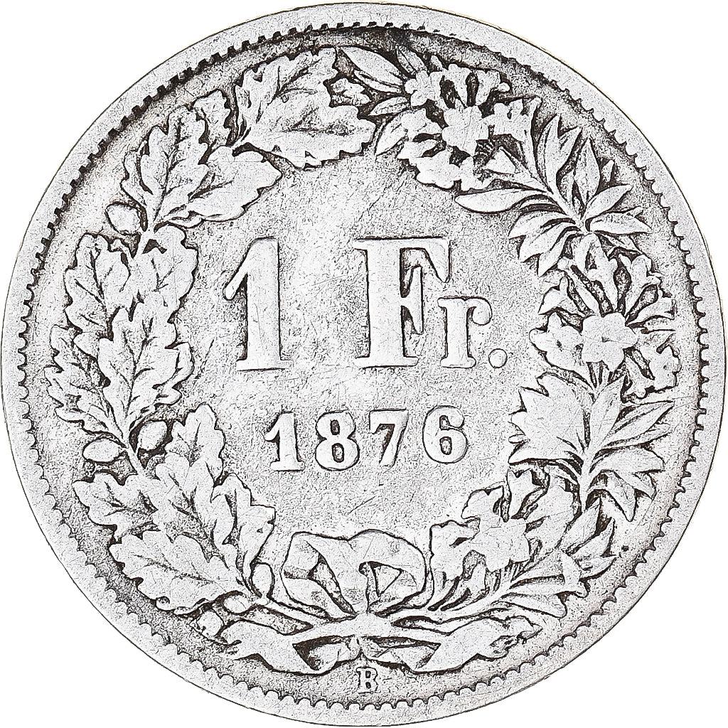 Münze, Schweiz, Franc, 1876, Bern, S, Silber, KM:24