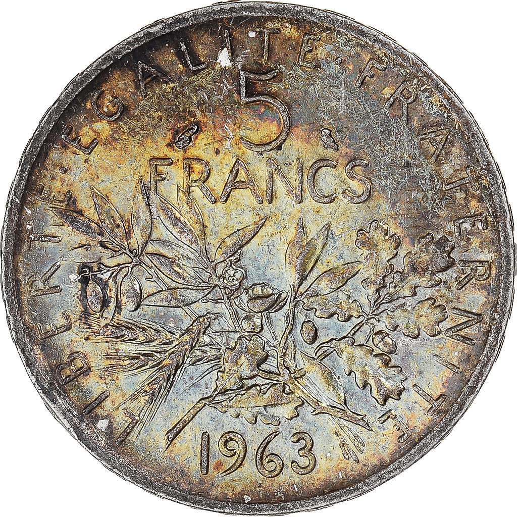Coin, France, Semeuse, 5 Francs, 1963, Paris, MS(60-62), Silver, KM:926
