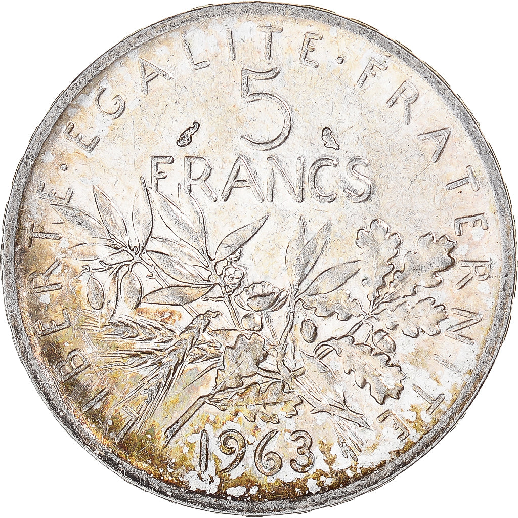 Coin, France, Semeuse, 5 Francs, 1963, Paris, EF(40-45), Silver, KM:926