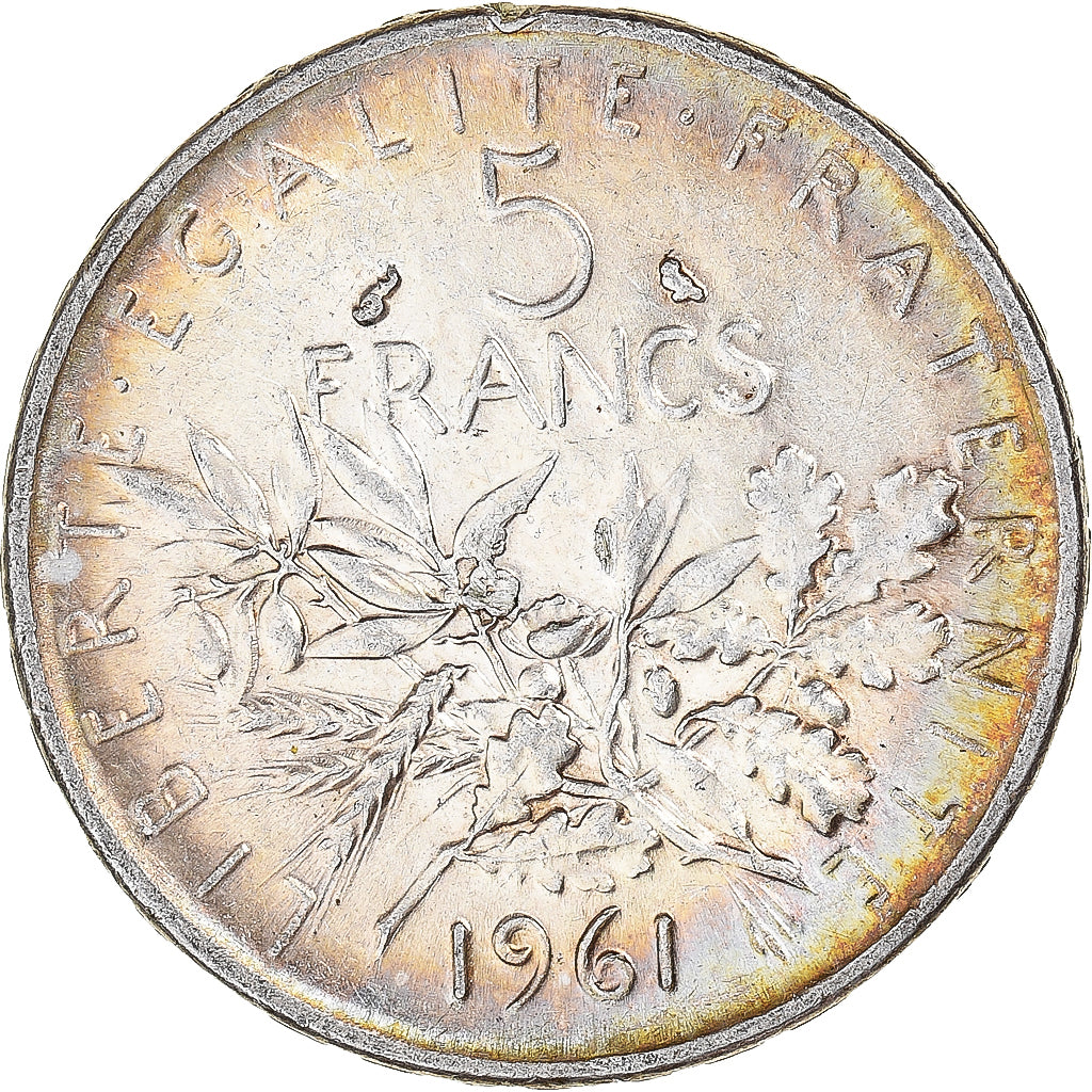 Coin, France, Semeuse, 5 Francs, 1961, Paris, MS(60-62), Silver, KM:926