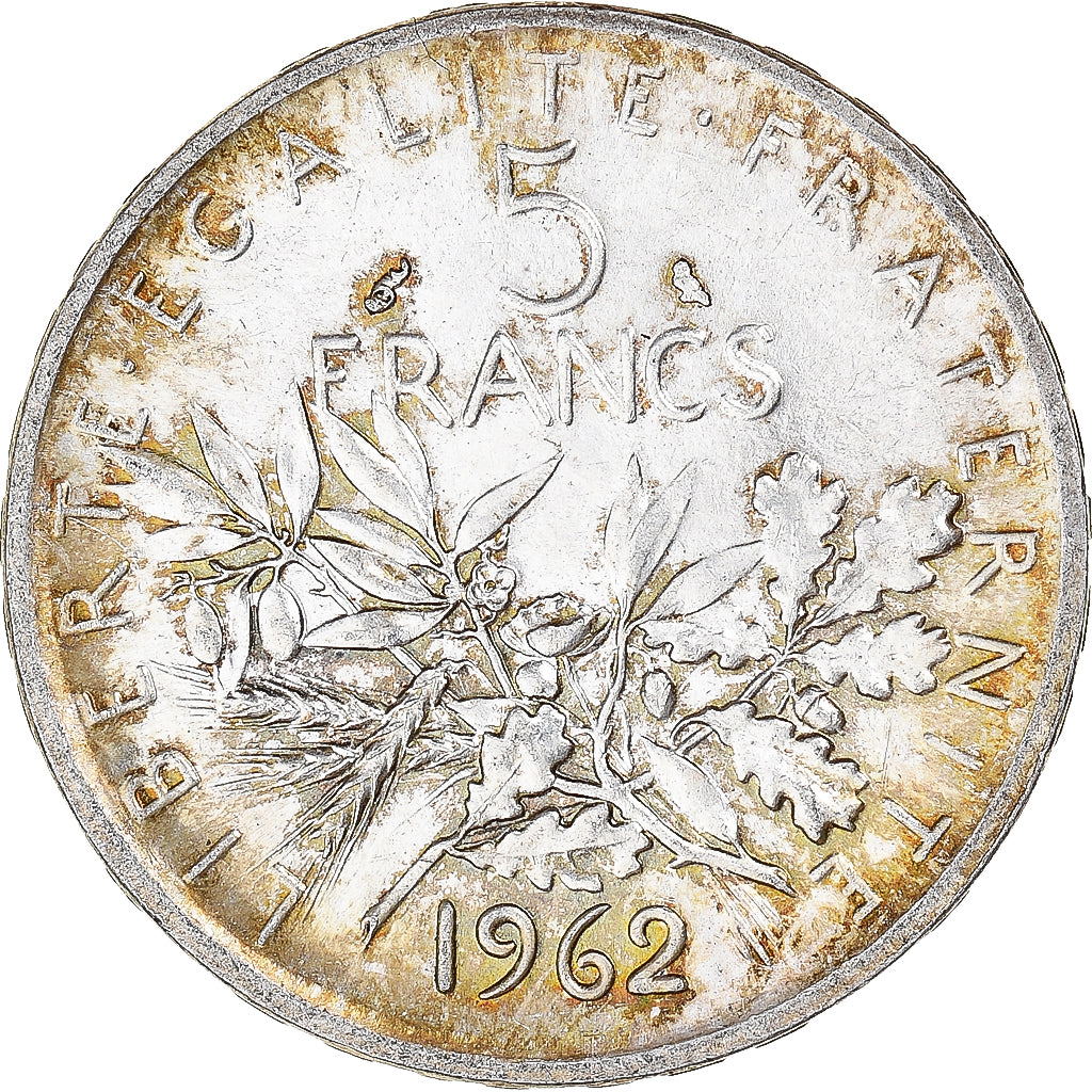 Coin, France, Semeuse, 5 Francs, 1962, Paris, AU(55-58), Silver, KM:926