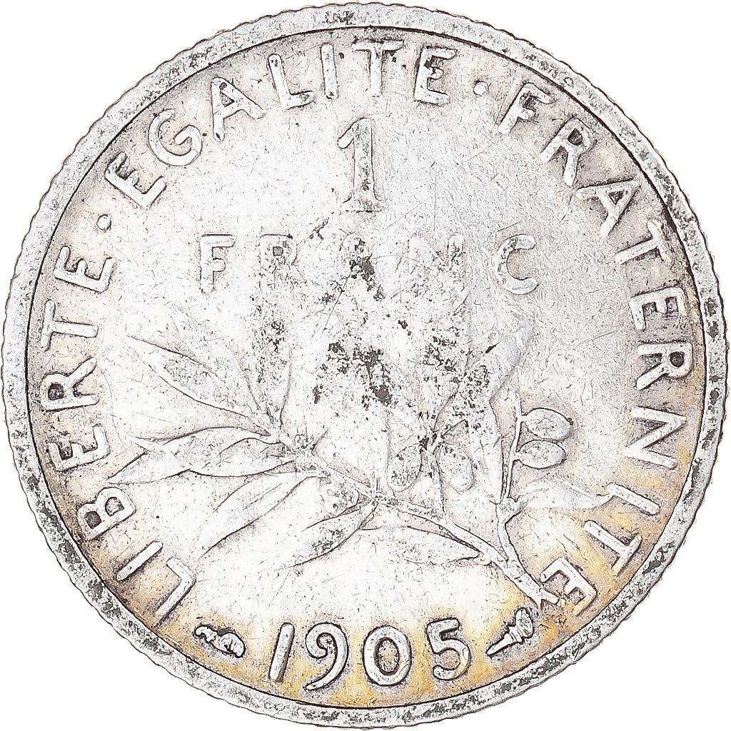 Coin, France, Semeuse, Franc, 1905, Paris, 1 Franc, EF(40-45), Silver, KM:844.1