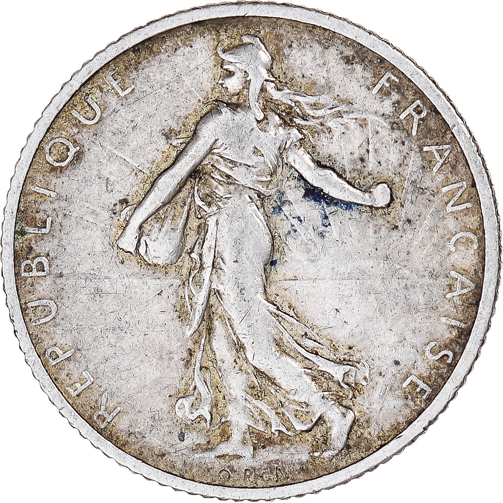 Moneda, Francia, Semeuse, Franc, 1907, MBC, Plata, KM:844.1, Gadoury:467