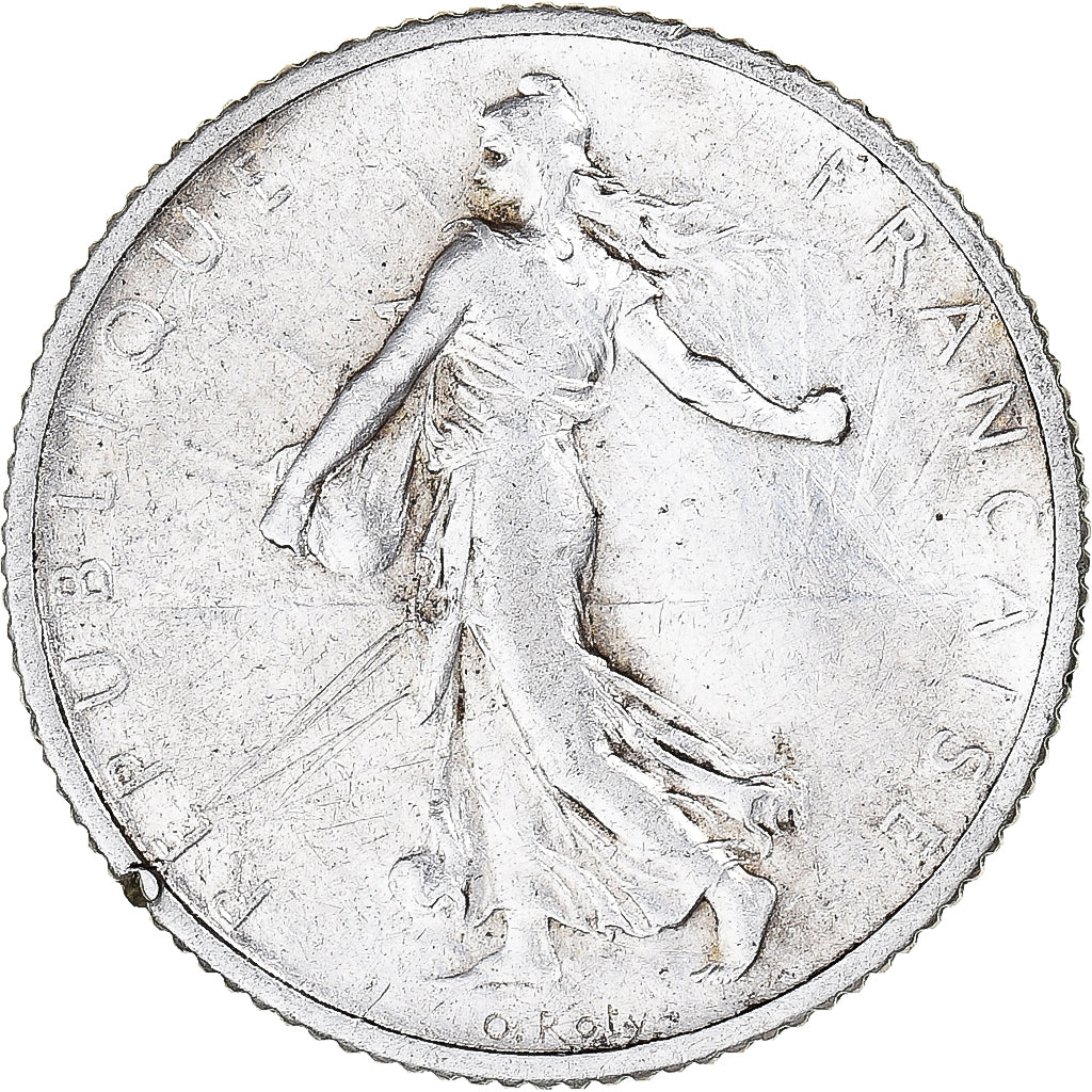 Coin, France, Semeuse, Franc, 1909, Paris, AU(50-53), Silver, Gadoury:467