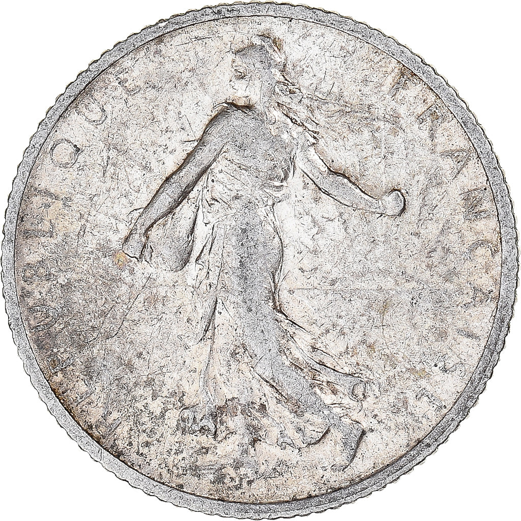 Coin, France, Semeuse, Franc, 1911, Paris, EF(40-45), Silver, KM:844.1