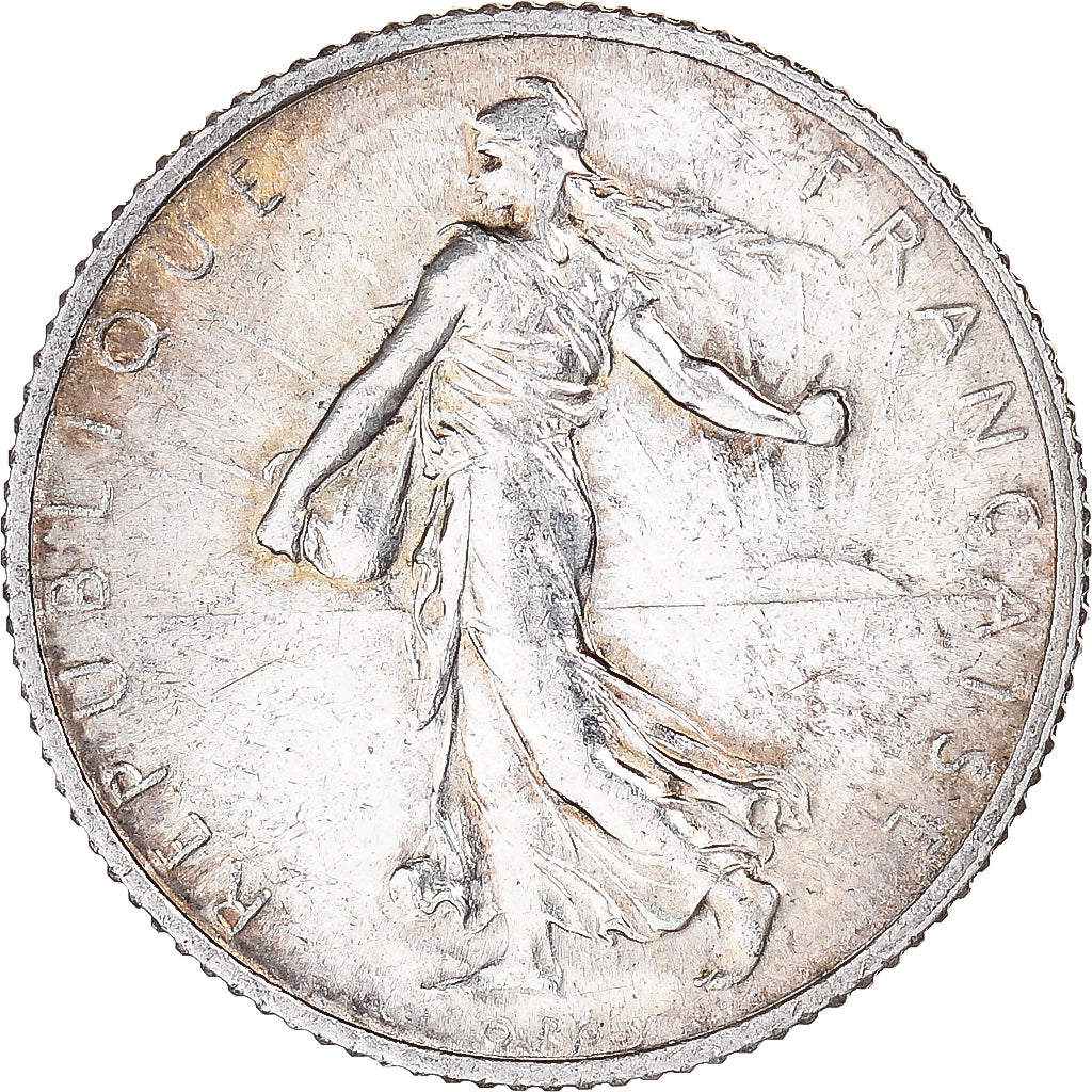 Moneta, Francja, Semeuse, Franc, 1914, Paris, MS(60-62), Srebro, KM:844.1